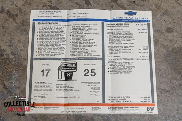 used 1995 Chevrolet Corvette car, priced at $29,900