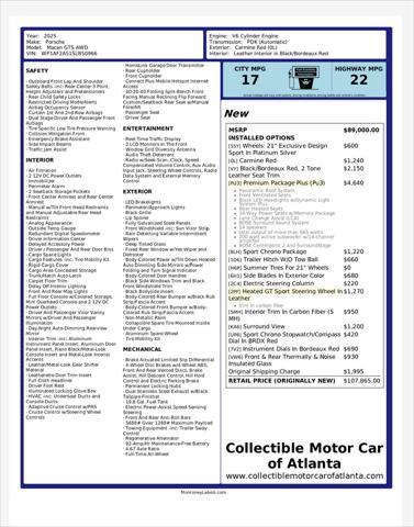 used 2025 Porsche Macan car, priced at $109,900