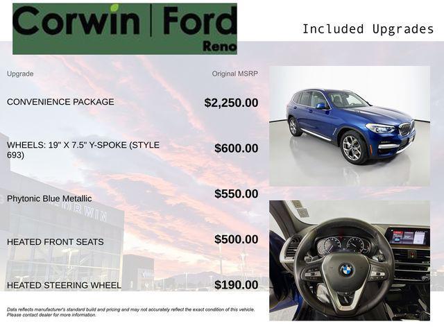 used 2020 BMW X3 car, priced at $21,989