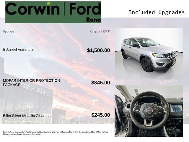 used 2020 Jeep Compass car, priced at $17,389