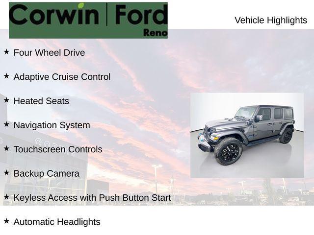 used 2021 Jeep Wrangler Unlimited 4xe car, priced at $25,989