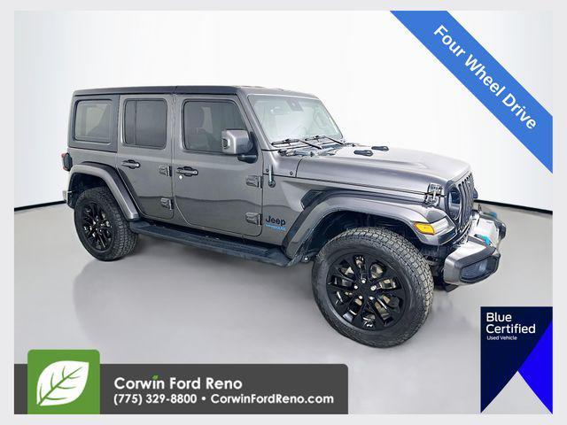 used 2021 Jeep Wrangler Unlimited 4xe car, priced at $25,989