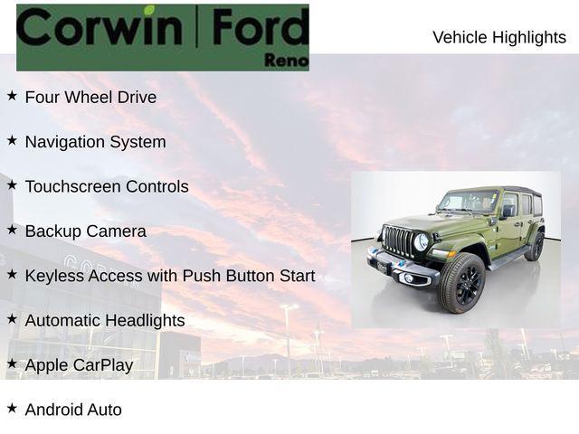 used 2022 Jeep Wrangler Unlimited 4xe car, priced at $29,489