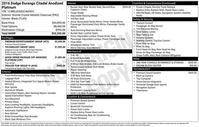 used 2016 Dodge Durango car, priced at $15,989