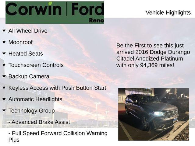 used 2016 Dodge Durango car, priced at $15,989