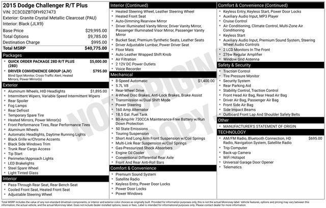 used 2015 Dodge Challenger car, priced at $17,989
