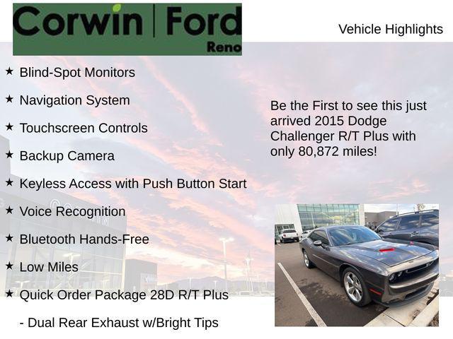 used 2015 Dodge Challenger car, priced at $17,989
