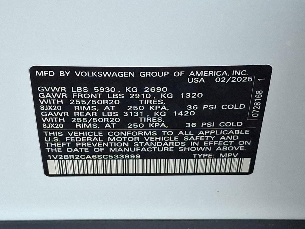 new 2025 Volkswagen Atlas car, priced at $52,640