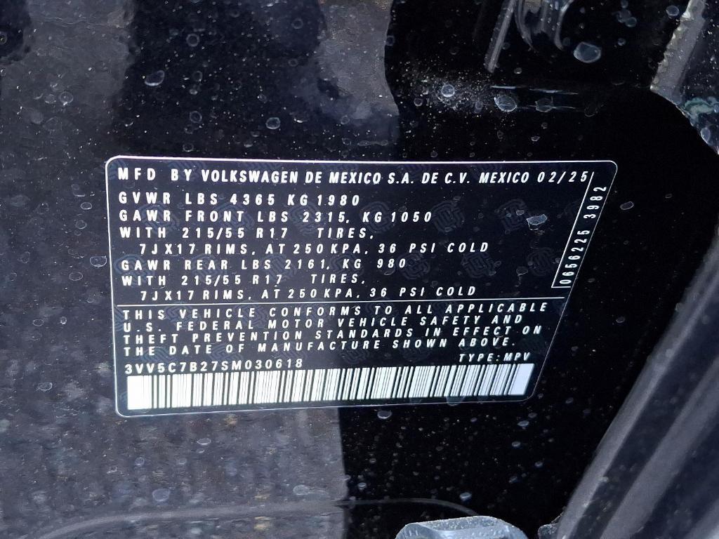 new 2025 Volkswagen Taos car, priced at $25,159