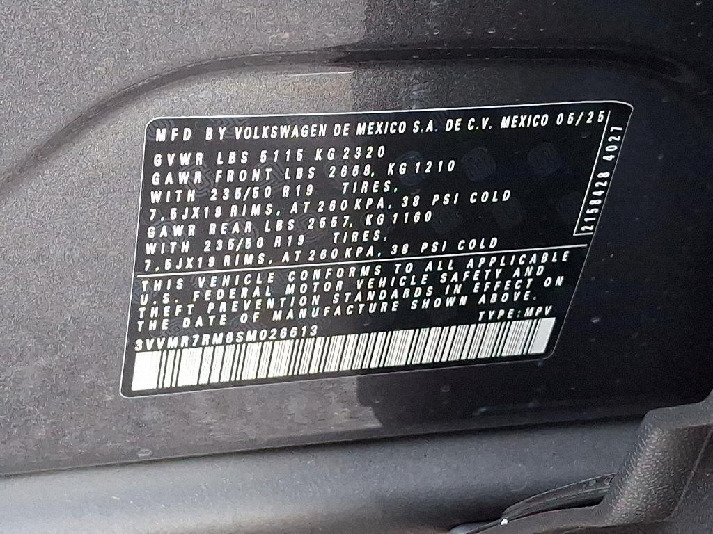new 2025 Volkswagen Tiguan car, priced at $37,333