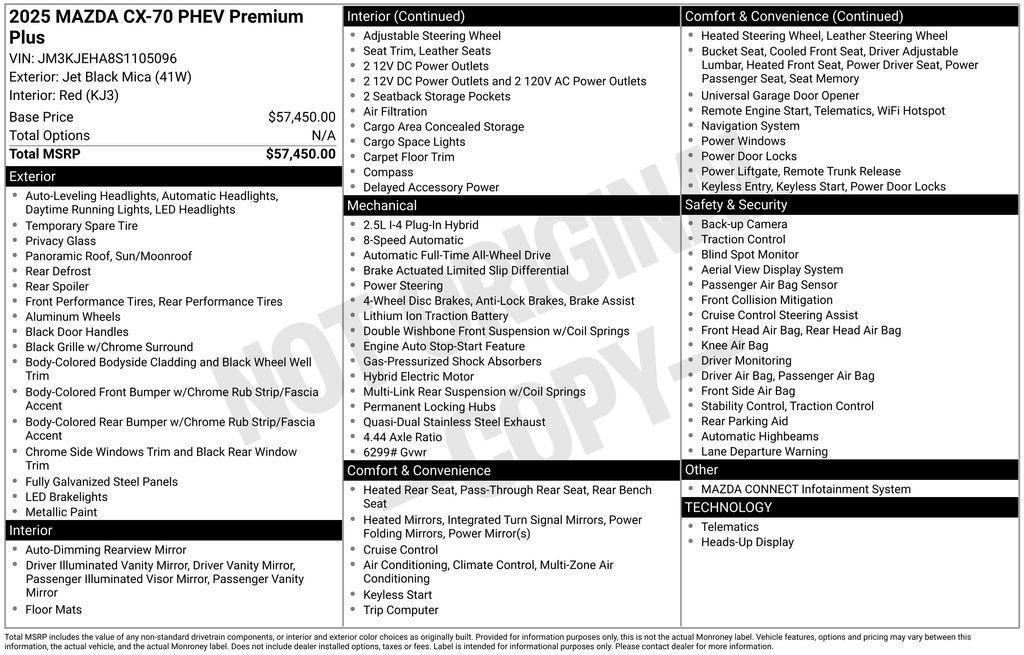 used 2025 Mazda CX-70 car, priced at $48,495