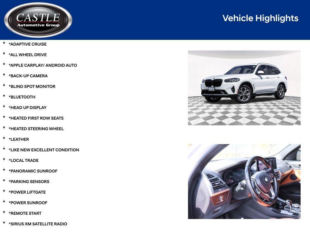 used 2022 BMW X3 car, priced at $31,495