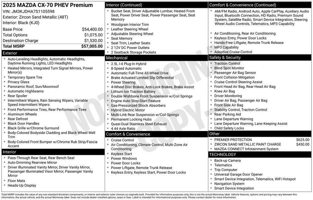 used 2025 Mazda CX-70 car, priced at $38,995
