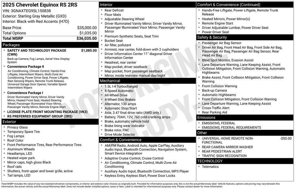 used 2025 Chevrolet Equinox car, priced at $34,675