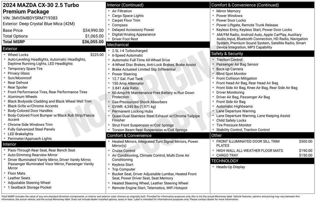 used 2024 Mazda CX-30 car, priced at $31,995