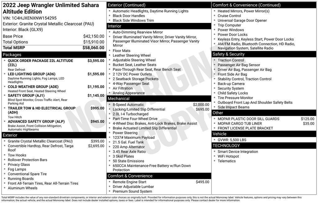 used 2022 Jeep Wrangler Unlimited car, priced at $35,495
