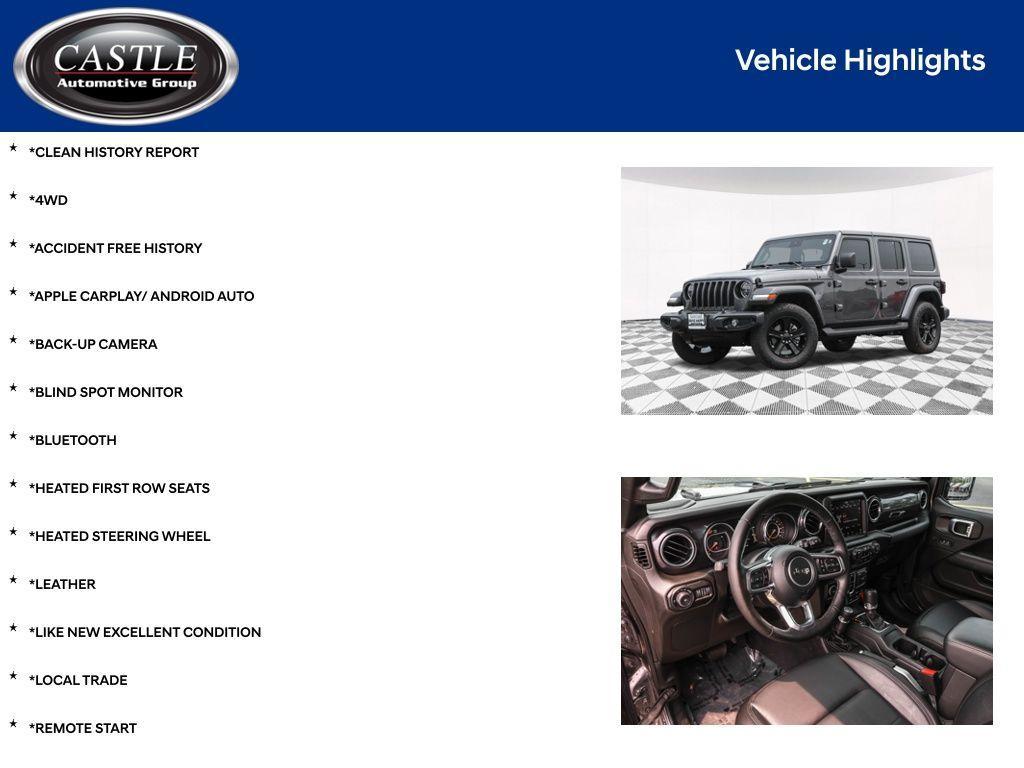 used 2022 Jeep Wrangler Unlimited car, priced at $35,495