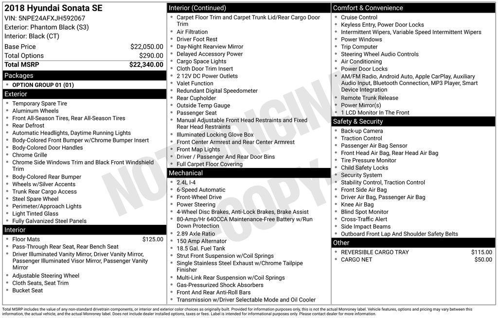 used 2018 Hyundai Sonata car, priced at $13,556