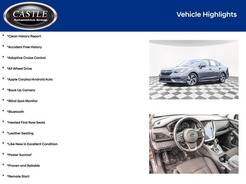 used 2022 Subaru Legacy car, priced at $16,695