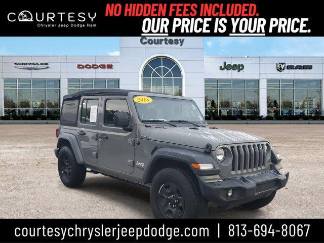 used 2018 Jeep Wrangler Unlimited car, priced at $20,156