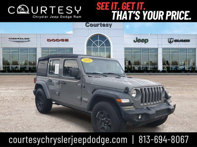 used 2018 Jeep Wrangler Unlimited car, priced at $21,992