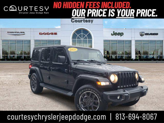 used 2021 Jeep Wrangler Unlimited car, priced at $31,999