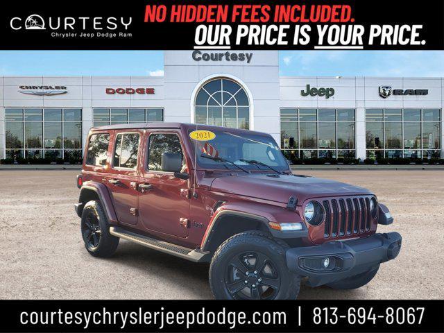 used 2021 Jeep Wrangler Unlimited car, priced at $34,771