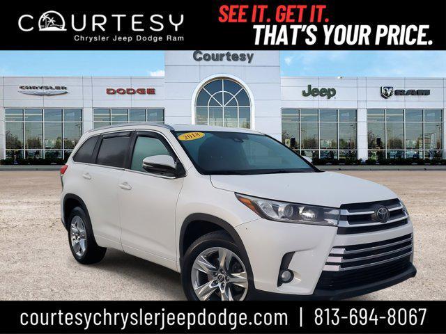 used 2018 Toyota Highlander car, priced at $30,999