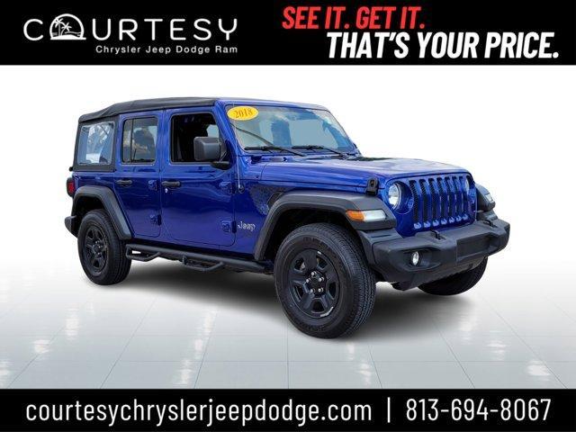 used 2018 Jeep Wrangler Unlimited car, priced at $25,725