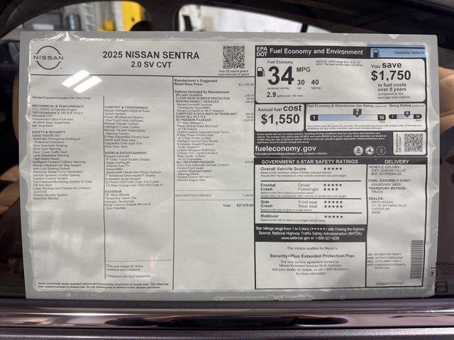 new 2025 Nissan Sentra car, priced at $25,010