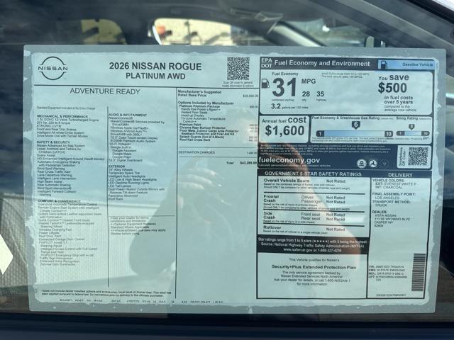 new 2026 Nissan Rogue car, priced at $39,985