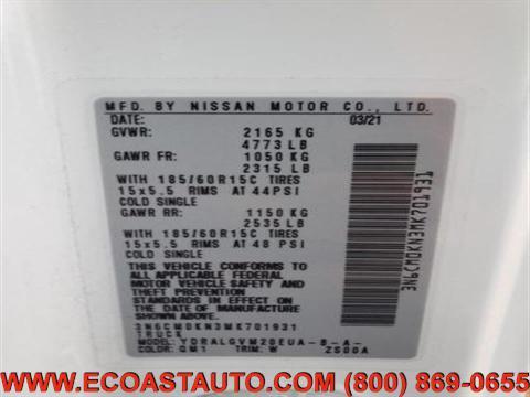 used 2021 Nissan NV200 car, priced at $10,995