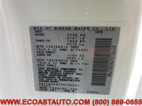 used 2015 Nissan NV200 car, priced at $7,995