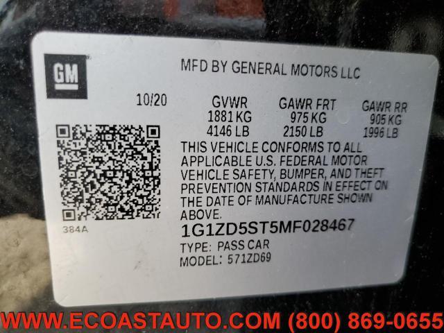 used 2021 Chevrolet Malibu car, priced at $5,995