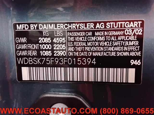 used 2003 Mercedes-Benz SL-Class car, priced at $6,795