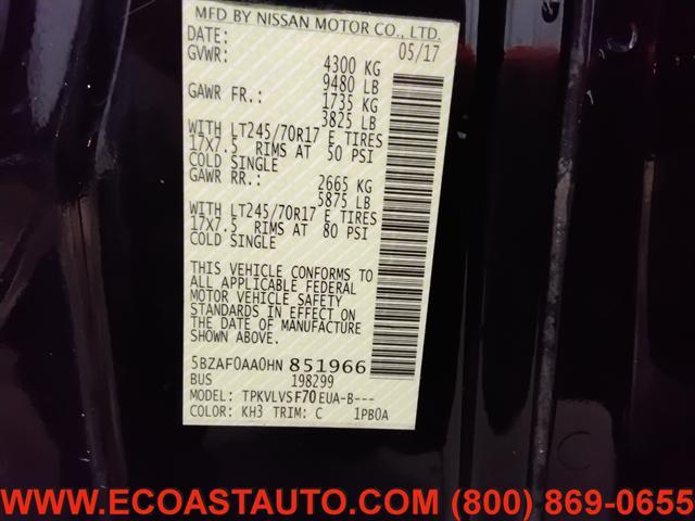 used 2017 Nissan NV Passenger NV3500 HD car, priced at $11,995