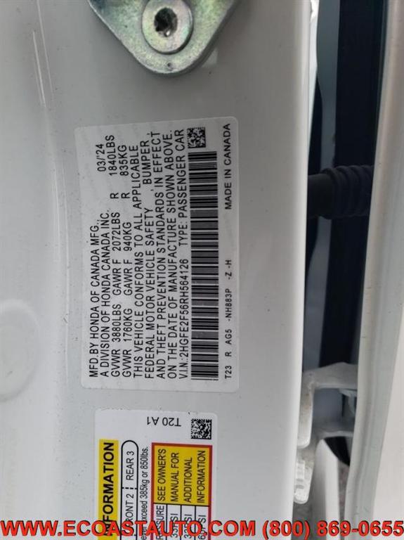 used 2024 Honda Civic car, priced at $8,895