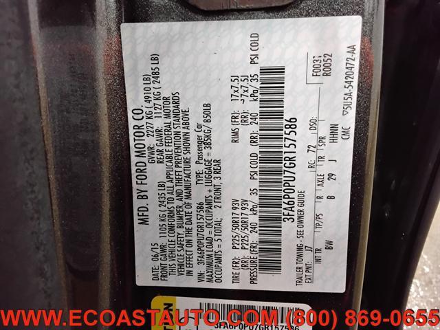 used 2016 Ford Fusion Energi car, priced at $6,995