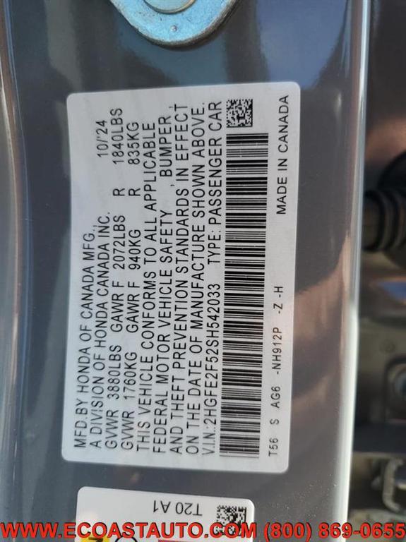 used 2025 Honda Civic car, priced at $17,795
