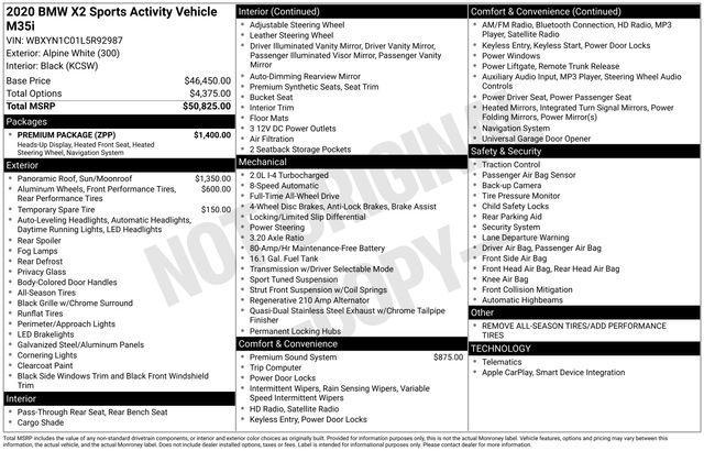 used 2020 BMW X2 car, priced at $29,491