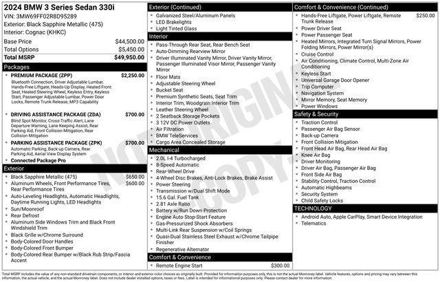 used 2024 BMW 330 car, priced at $35,491