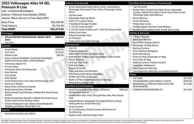 used 2023 Volkswagen Atlas car, priced at $36,591