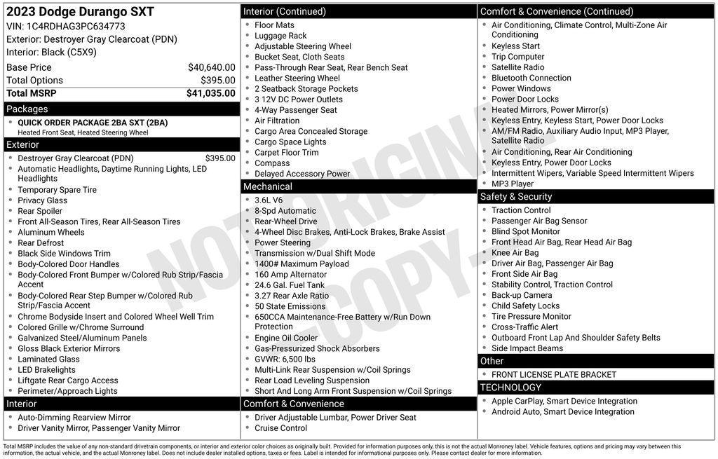 used 2023 Dodge Durango car, priced at $22,950