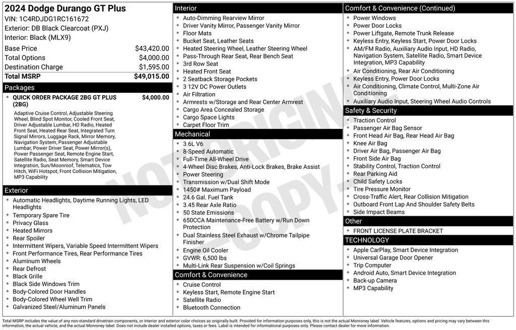 used 2024 Dodge Durango car, priced at $29,950