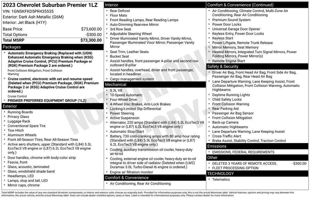 used 2023 Chevrolet Suburban car, priced at $49,950