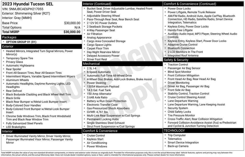 used 2023 Hyundai Tucson car, priced at $20,490