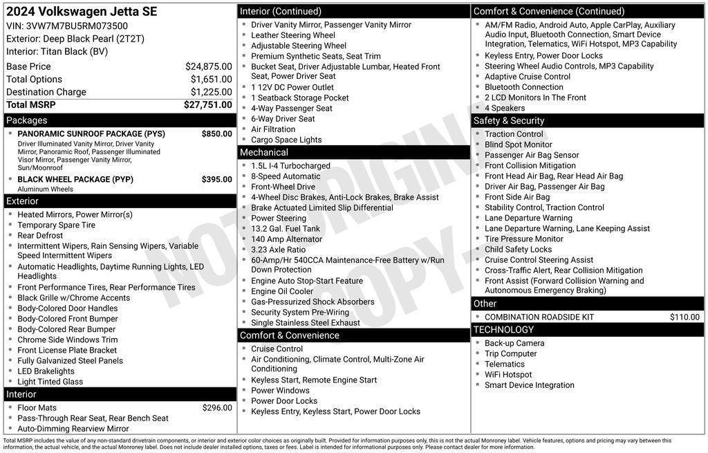 used 2024 Volkswagen Jetta car, priced at $22,490