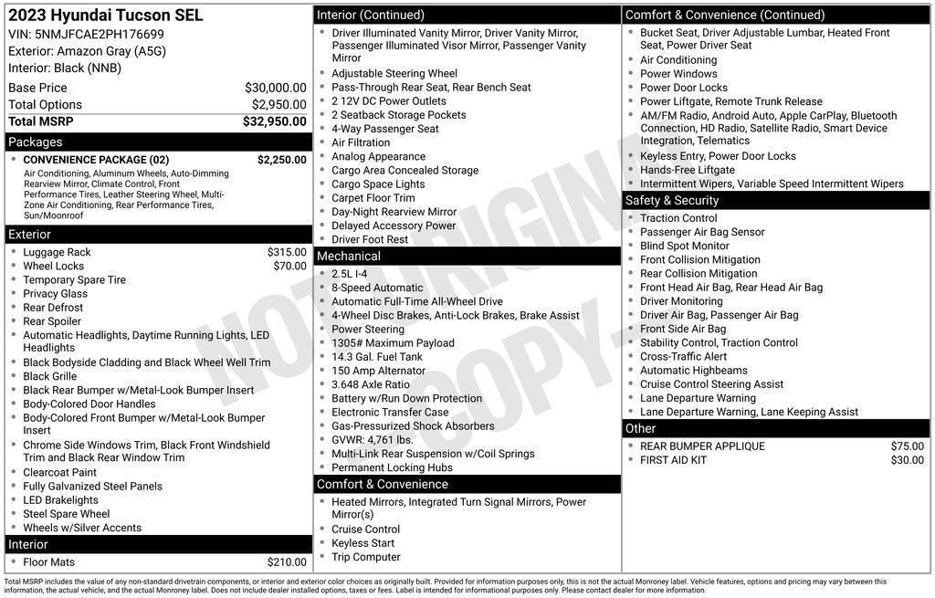 used 2023 Hyundai Tucson car, priced at $24,490