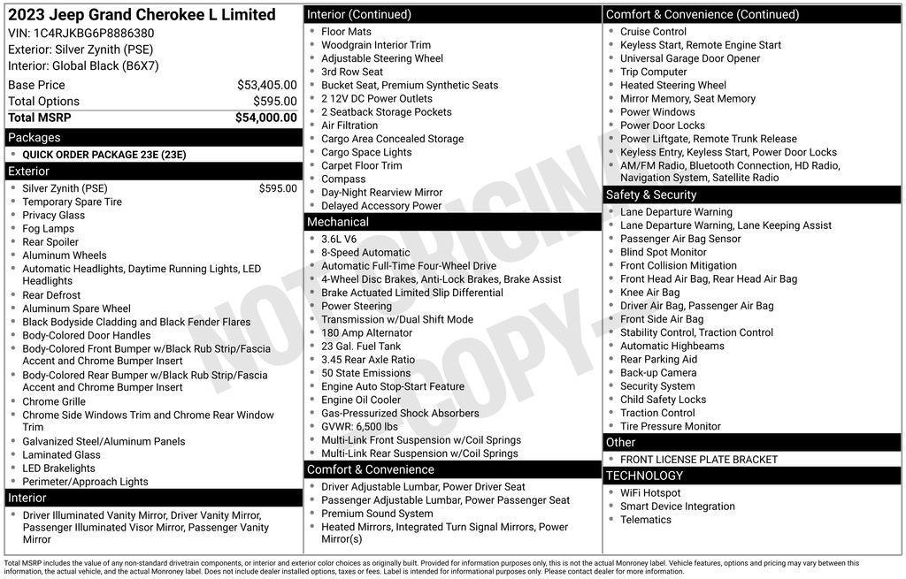 used 2023 Jeep Grand Cherokee L car, priced at $28,950