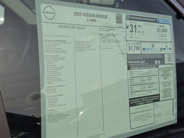 new 2025 Nissan Rogue car, priced at $31,671